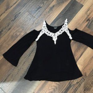 Venus Cold Shoulder Long Sleeve Dressy T-Shirt